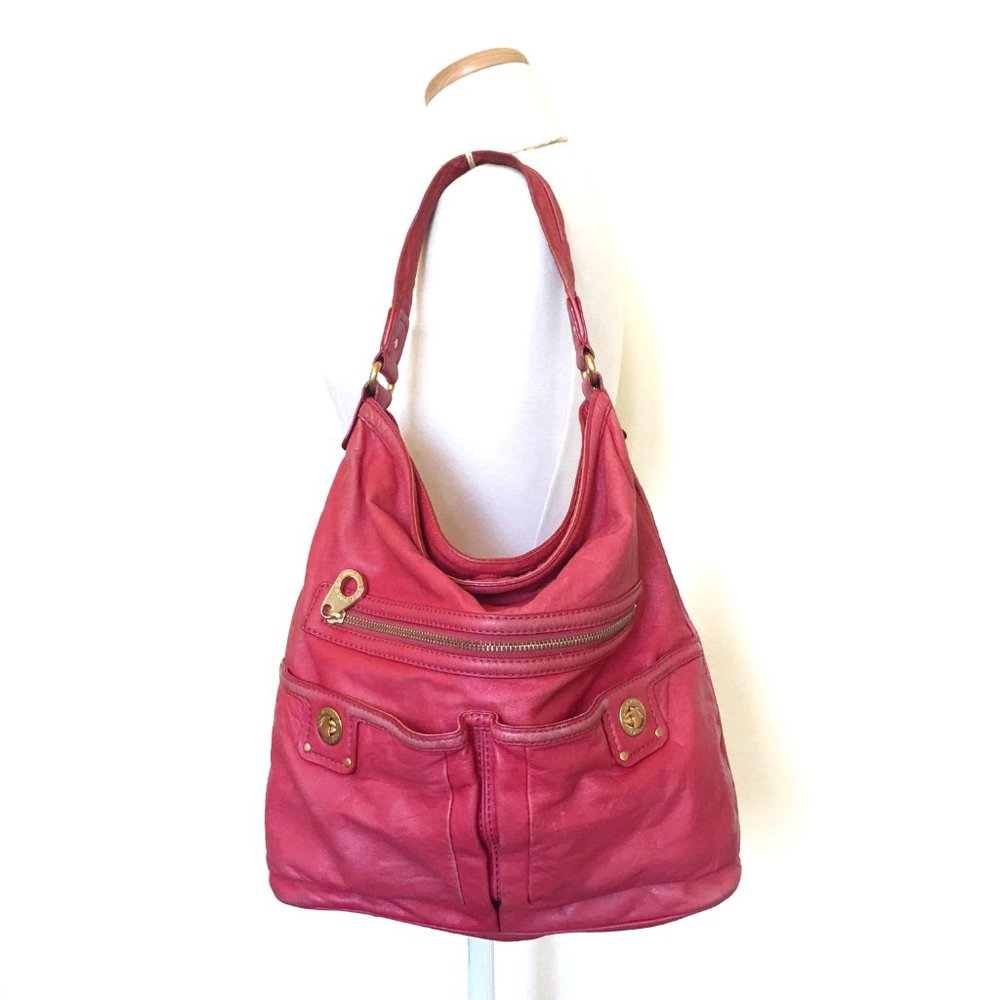 Marc Jacobs Large Red Leather Hobo